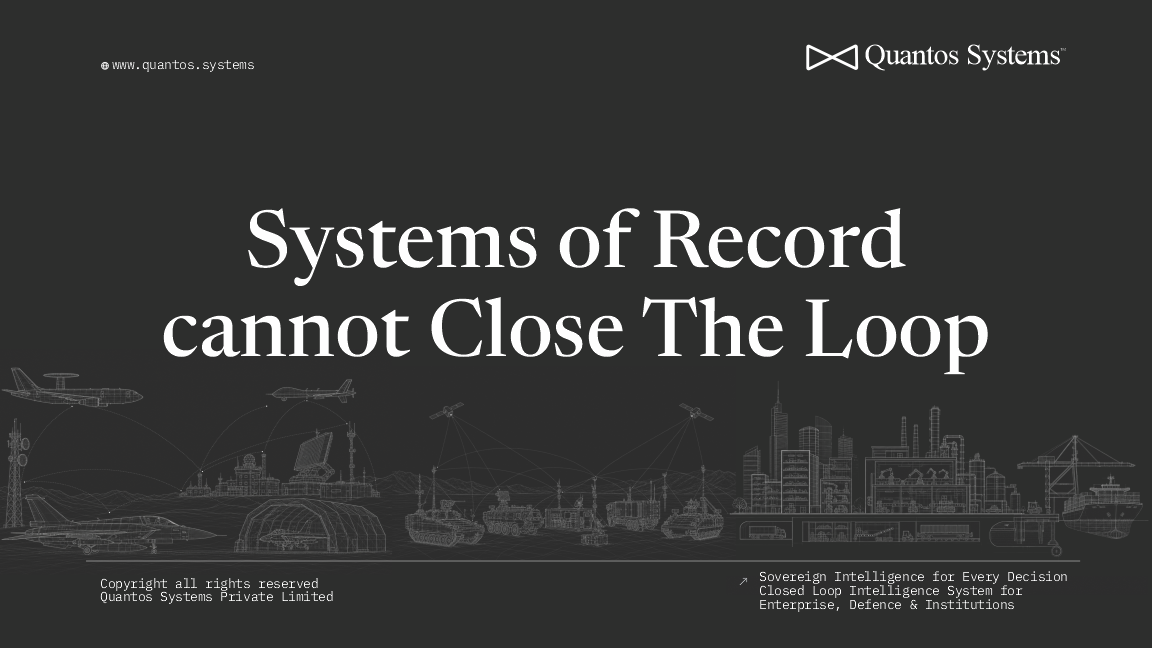 An enterprise system of record ending at a boundary where the decision begins
